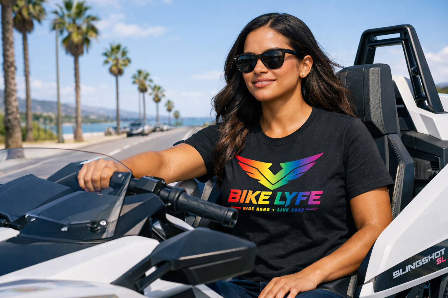 BIKE LYFE Relaxed Fit Graphic Pride T-Shirt