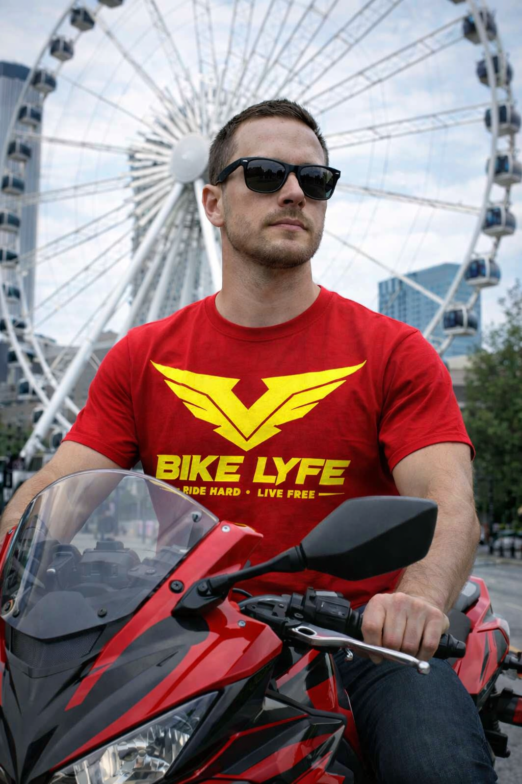 BIKE LYFE Relaxed Fit Graphic T-Shirt