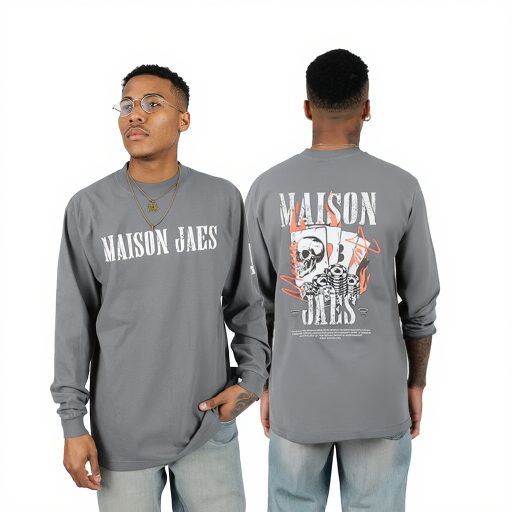 Long Sleeve Distressed Graphic T-Shirt