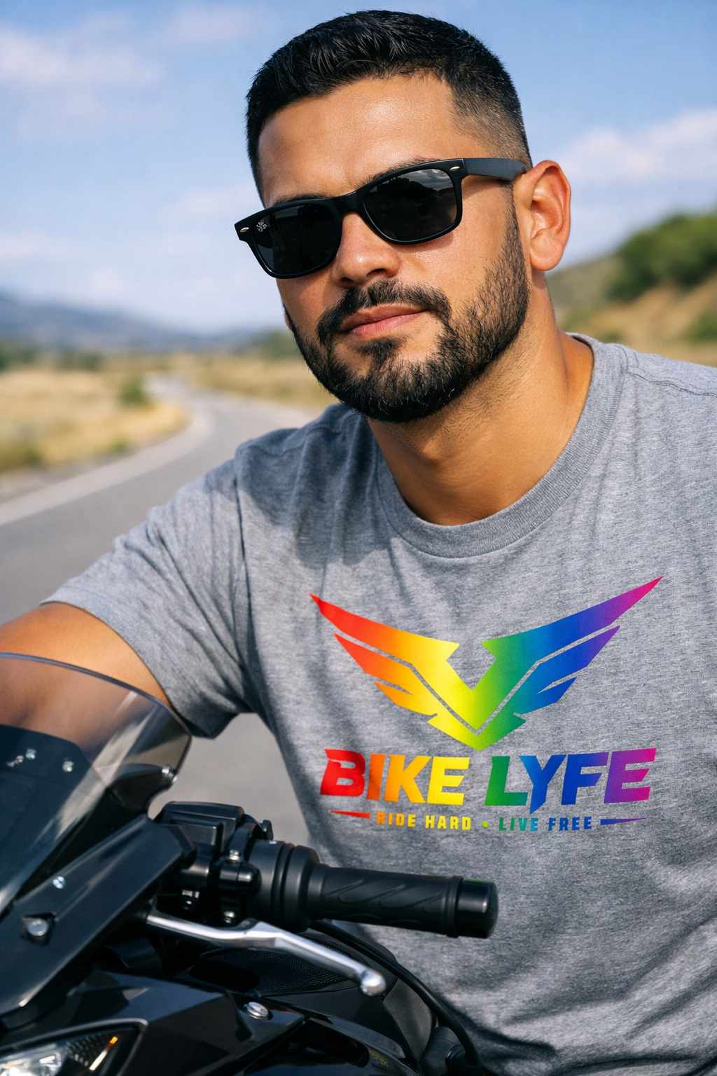 BIKE LYFE Relaxed Fit Graphic Pride T-Shirt