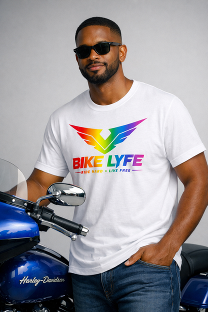 BIKE LYFE Relaxed Fit Graphic Pride T-Shirt