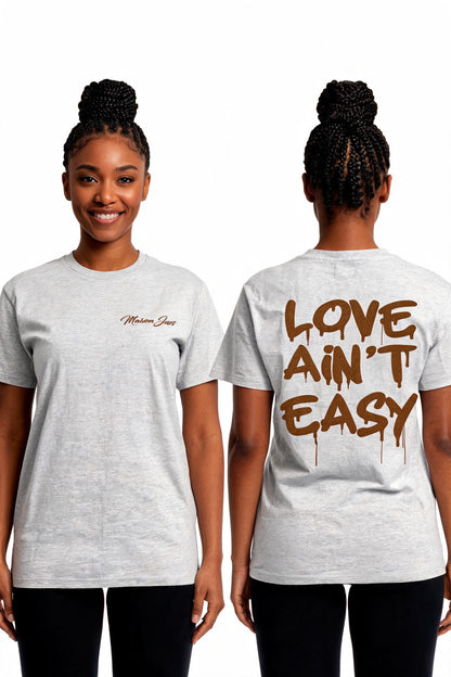 Love Ain’t Easy – Oversized Black Streetwear T-Shirt