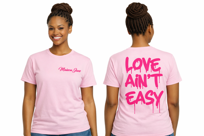 Love Ain’t Easy – Oversized Black Streetwear T-Shirt
