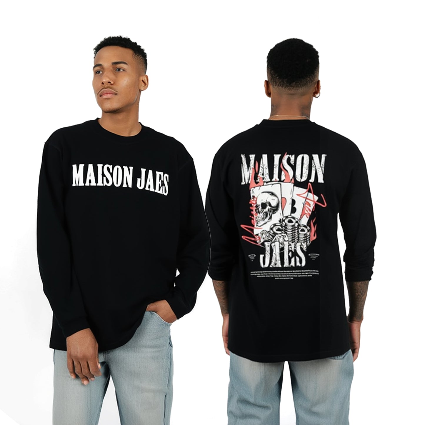 Long Sleeve Distressed Graphic T-Shirt